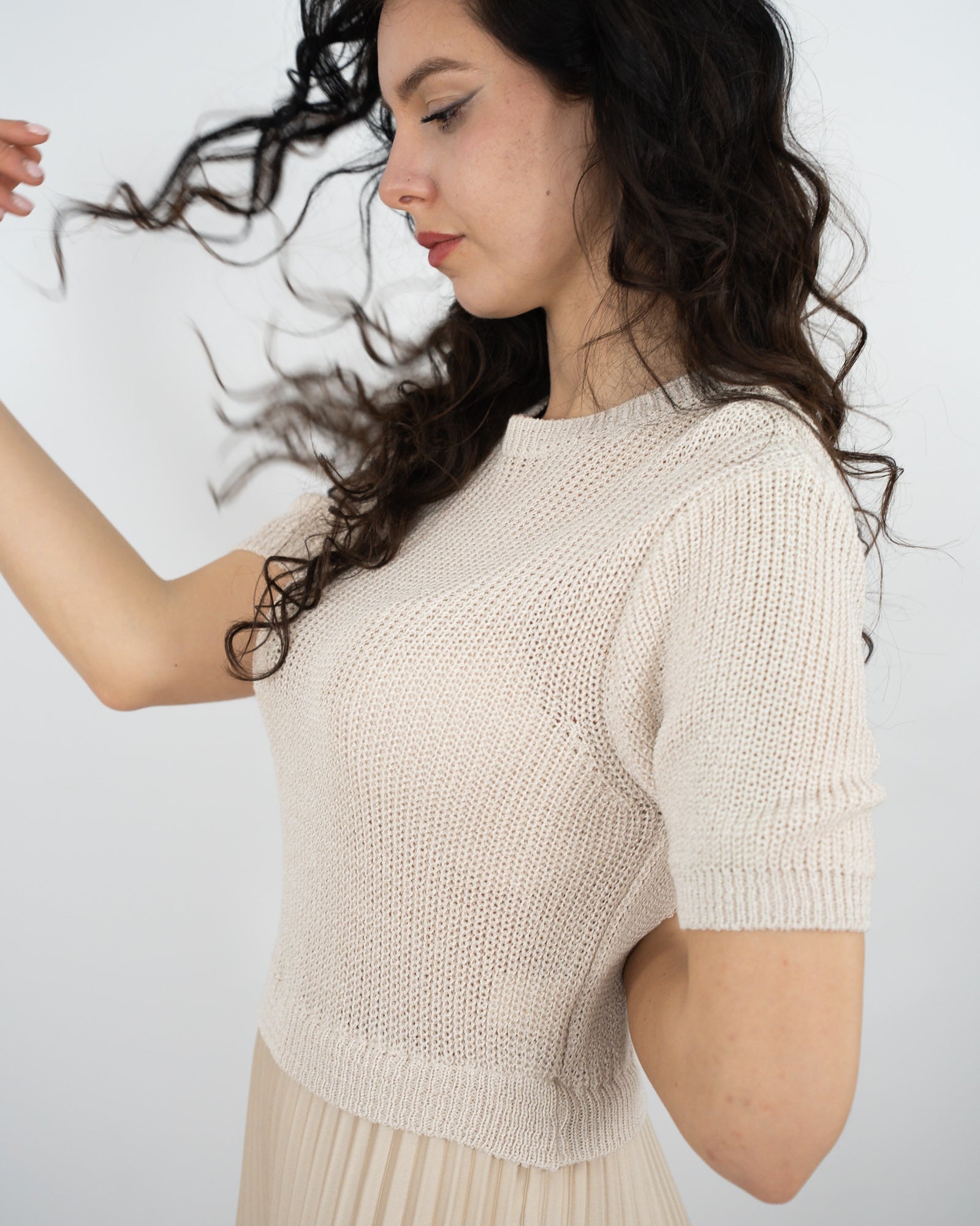 ABITO LUNGO PLISSE' in paleTTe. abbigliamento