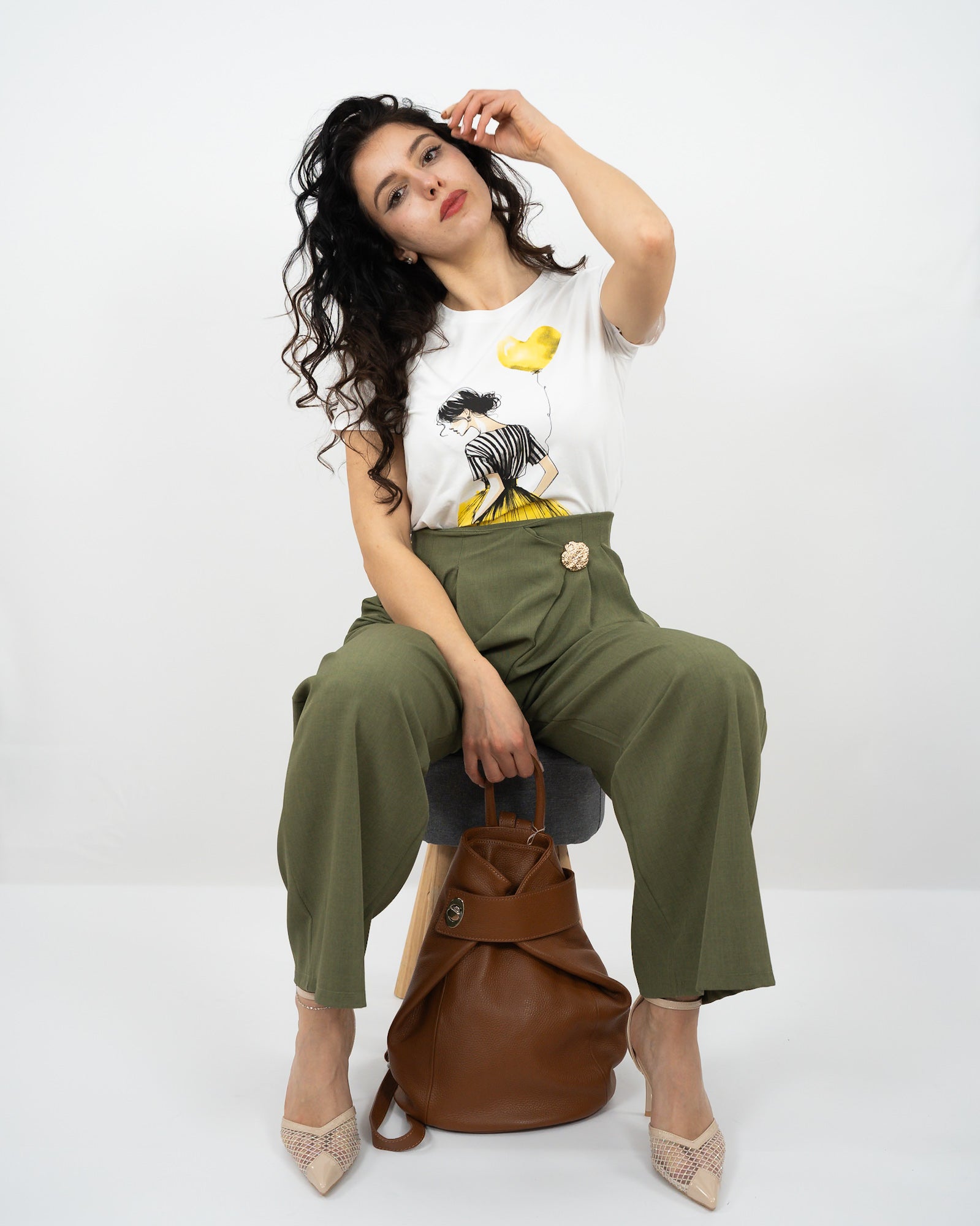 PANTALONE GIOIELLO - verde in paleTTe. abbigliamento