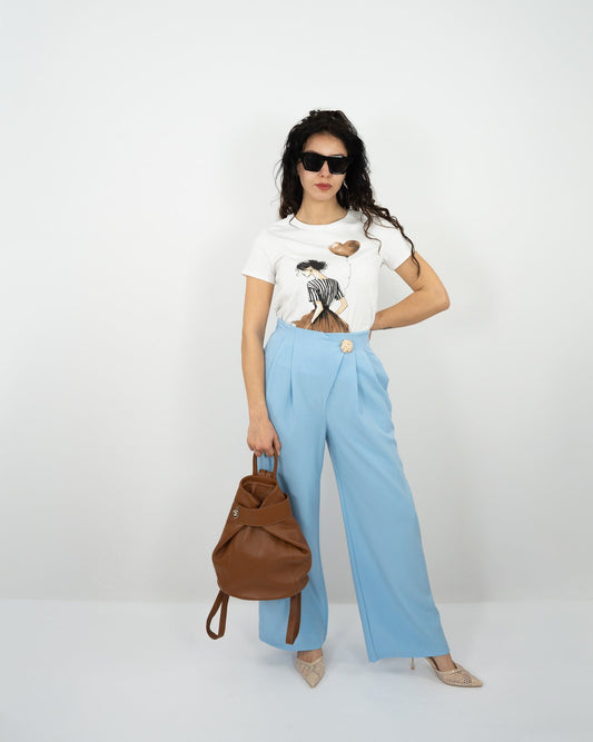 PANTALONE GIOIELLO - azzurro in paleTTe. abbigliamento