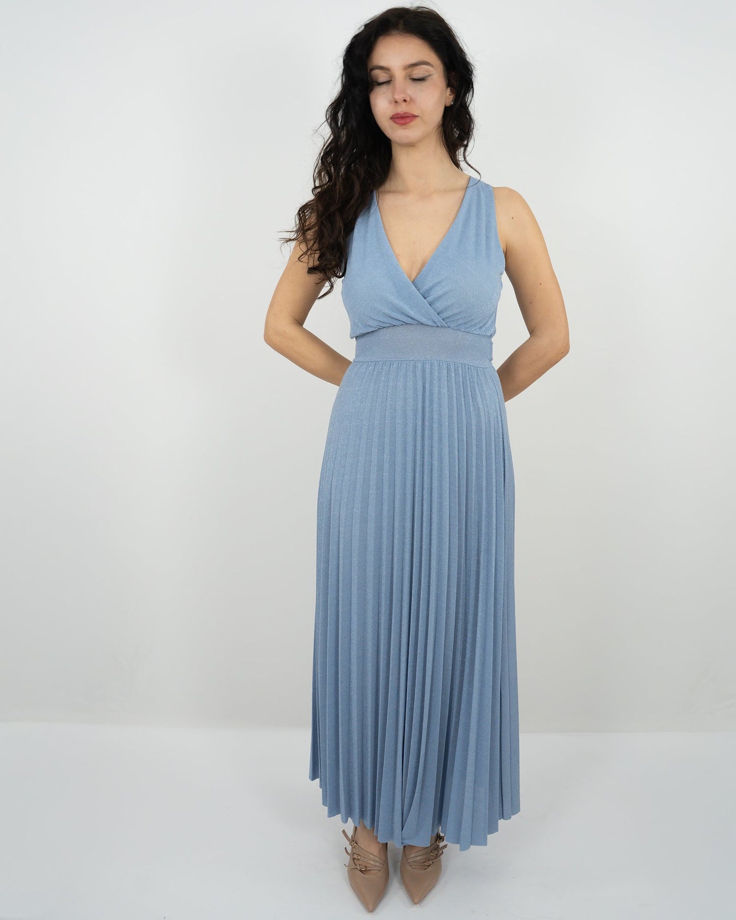 ABITO LUNGO PLISSE' - vari colori in paleTTe. abbigliamento