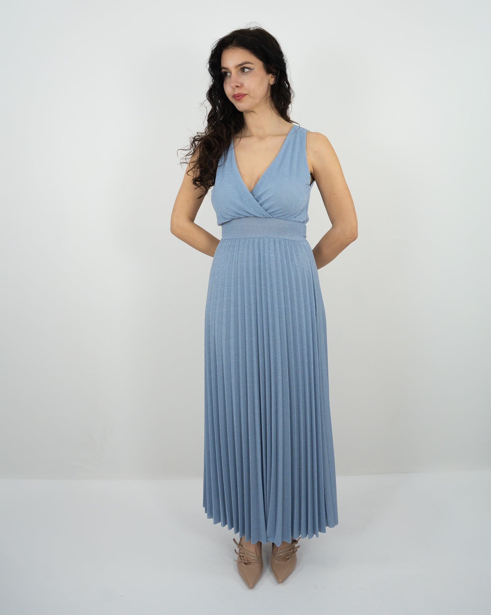 ABITO LUNGO PLISSE' - vari colori in paleTTe. abbigliamento