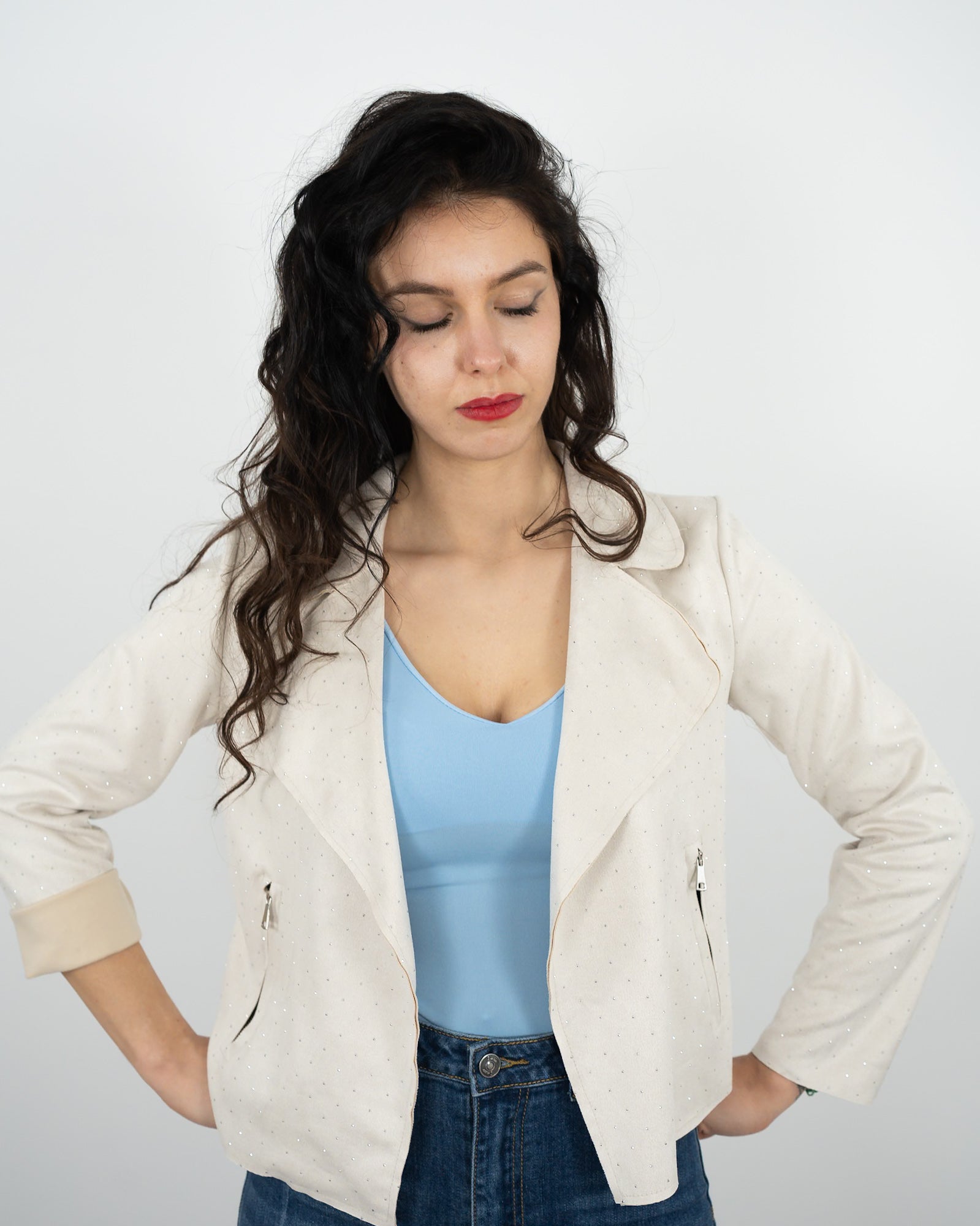 GIACCA STRASS - panna in paleTTe. abbigliamento