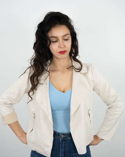 GIACCA STRASS - panna in paleTTe. abbigliamento