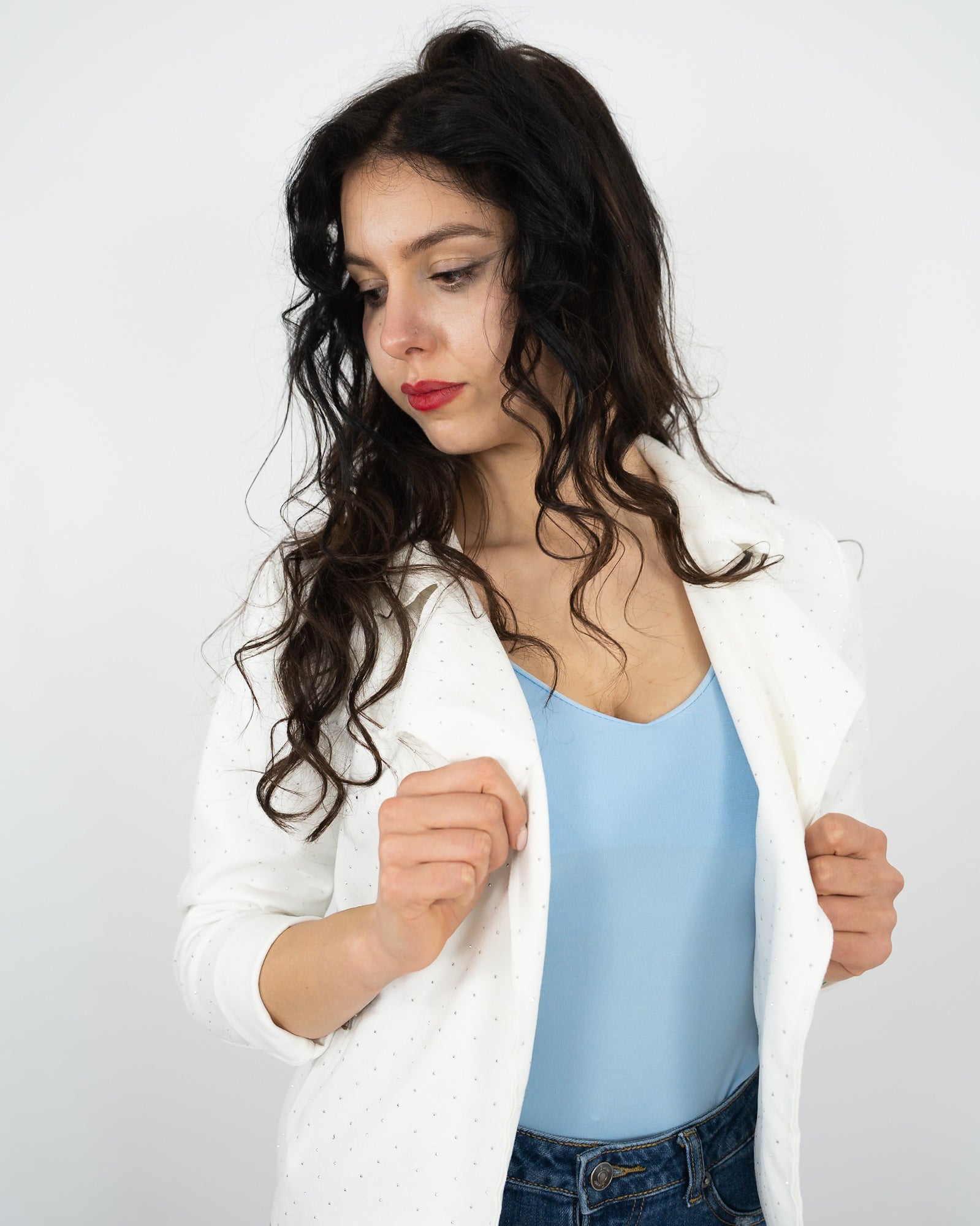 GIACCA STRASS - bianco in paleTTe. abbigliamento