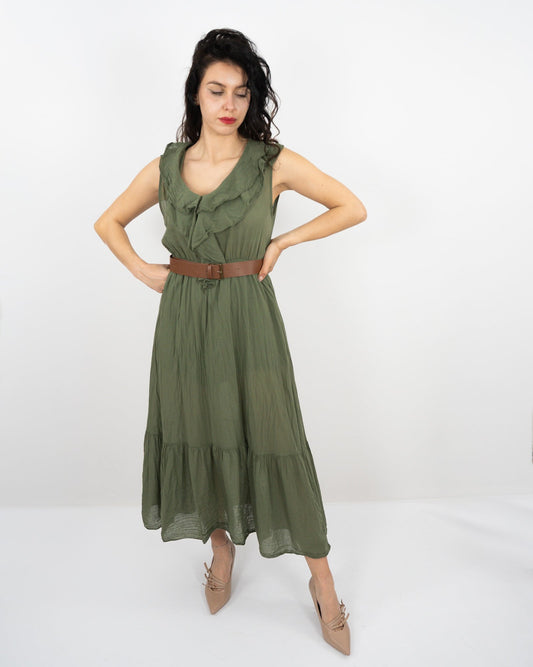 VESTITO VOLANT - verde in paleTTe. abbigliamento