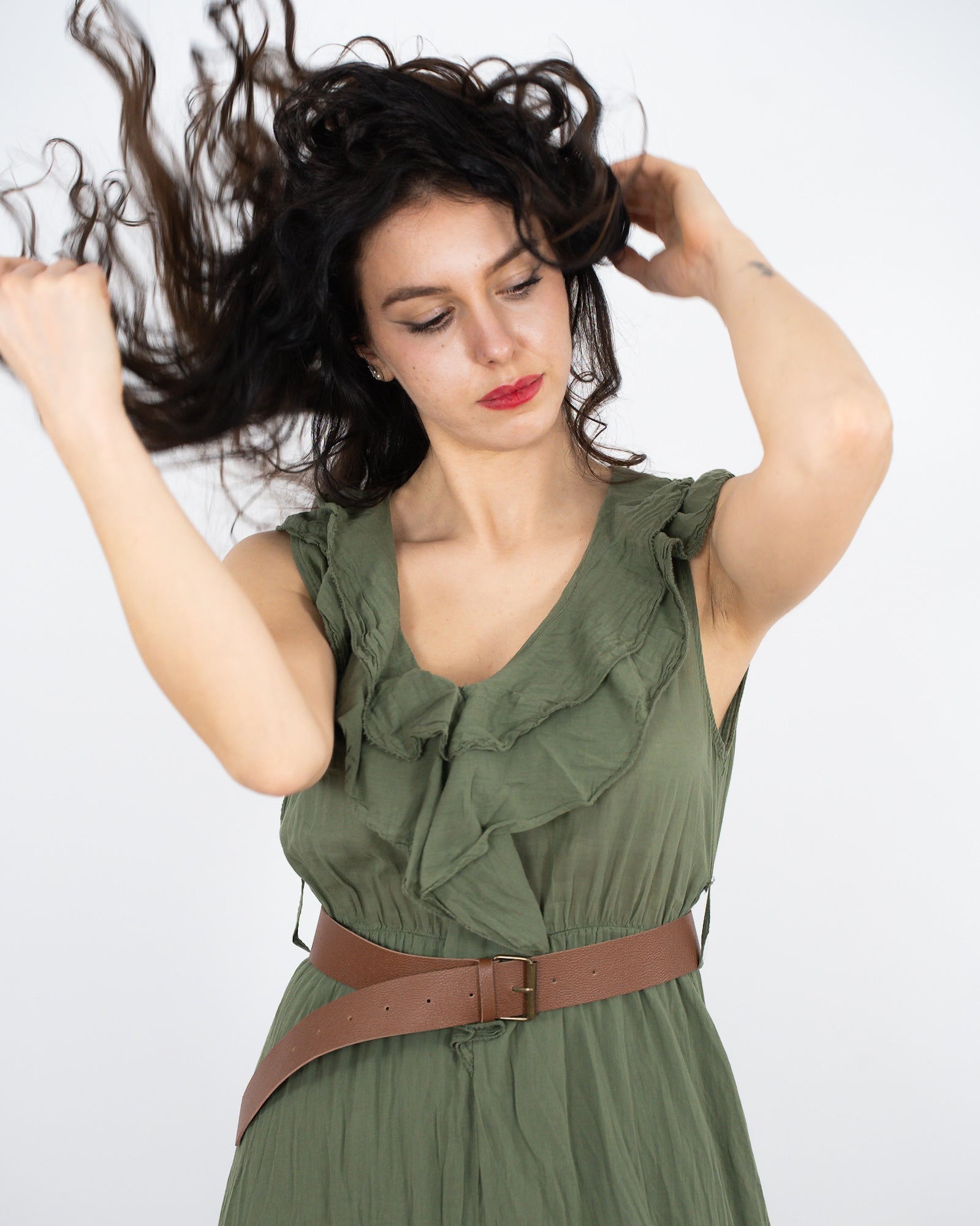 VESTITO VOLANT - verde in paleTTe. abbigliamento