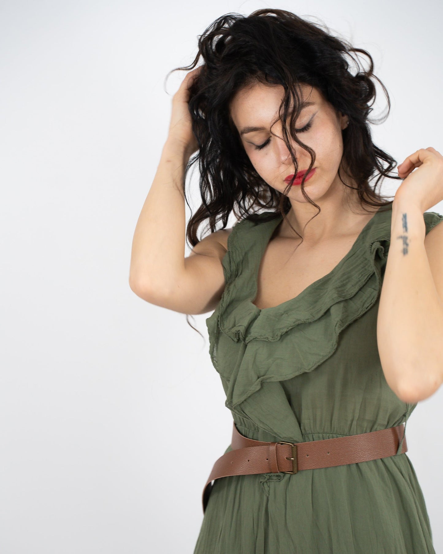 VESTITO VOLANT - verde in paleTTe. abbigliamento