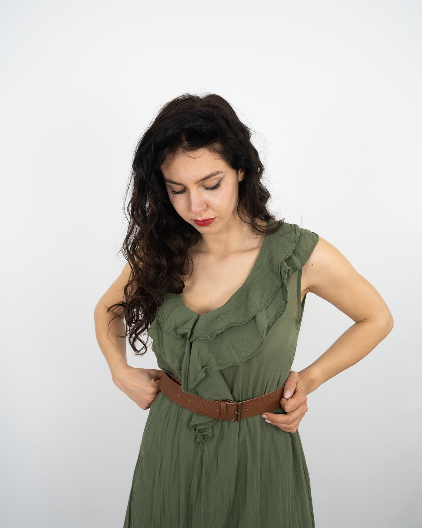 VESTITO VOLANT - verde in paleTTe. abbigliamento