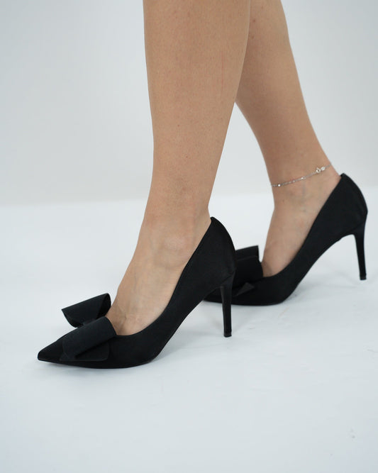 DÉCOLLETÉ IN RASO CON FIOCCO - NERO in paleTTe. abbigliamento