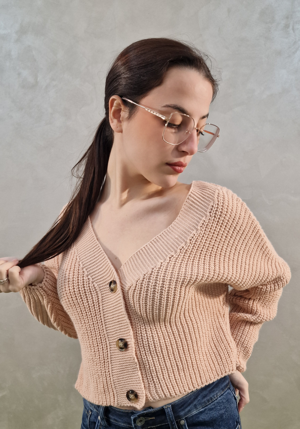 CARDIGAN CROP CON BOTTONI vari colori