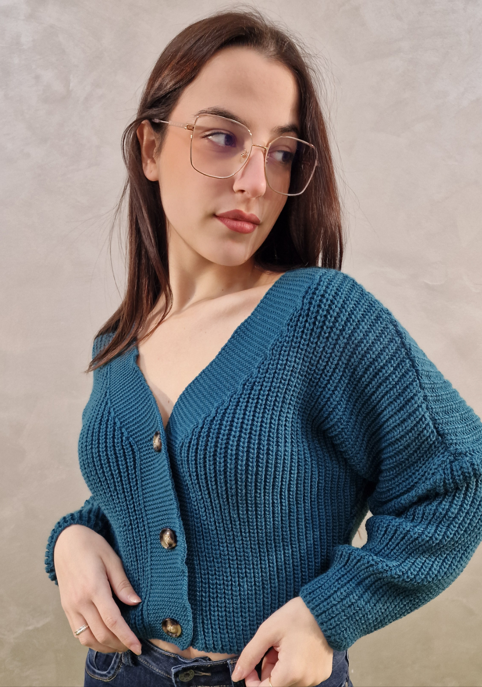 CARDIGAN CROP CON BOTTONI vari colori