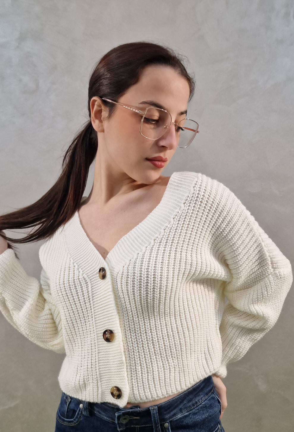 CARDIGAN CROP CON BOTTONI vari colori