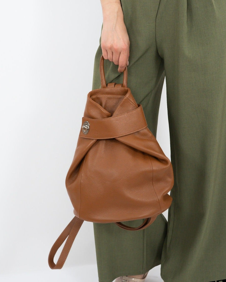 ZAINO "Brigitte" VERA PELLE in paleTTe. abbigliamento