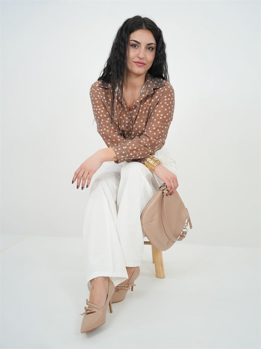 PANTALONE "Wendy" BIANCO in paleTTe. abbigliamento