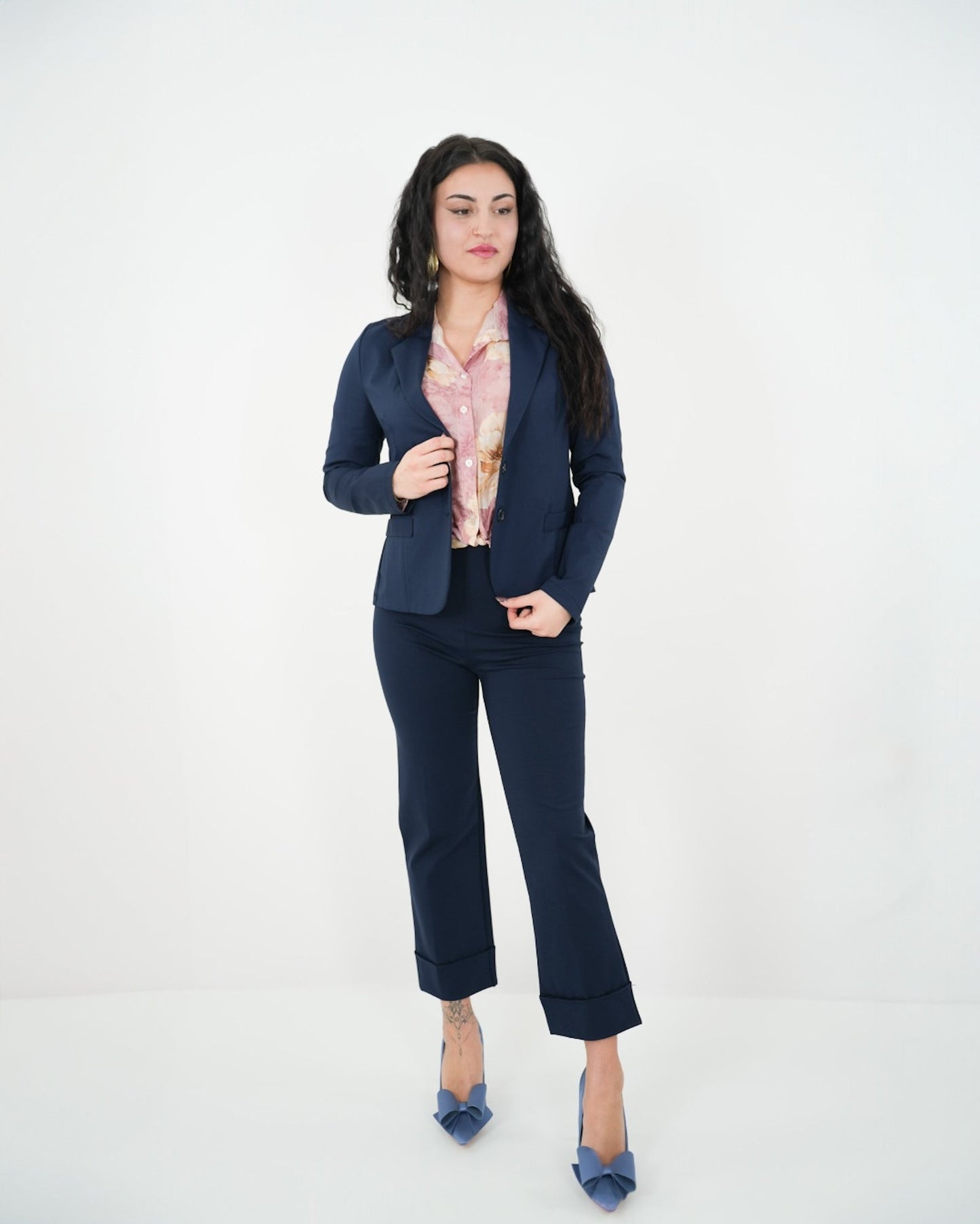 GIACCA & PANTALONE SET COMPLETO "Susy" BLU in paleTTe. abbigliamento