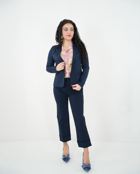 GIACCA & PANTALONE SET COMPLETO "Susy" BLU in paleTTe. abbigliamento