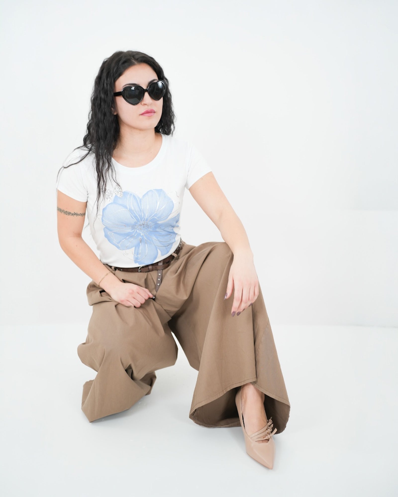 PANTAGONNA "Anita" MARRONE in paleTTe. abbigliamento