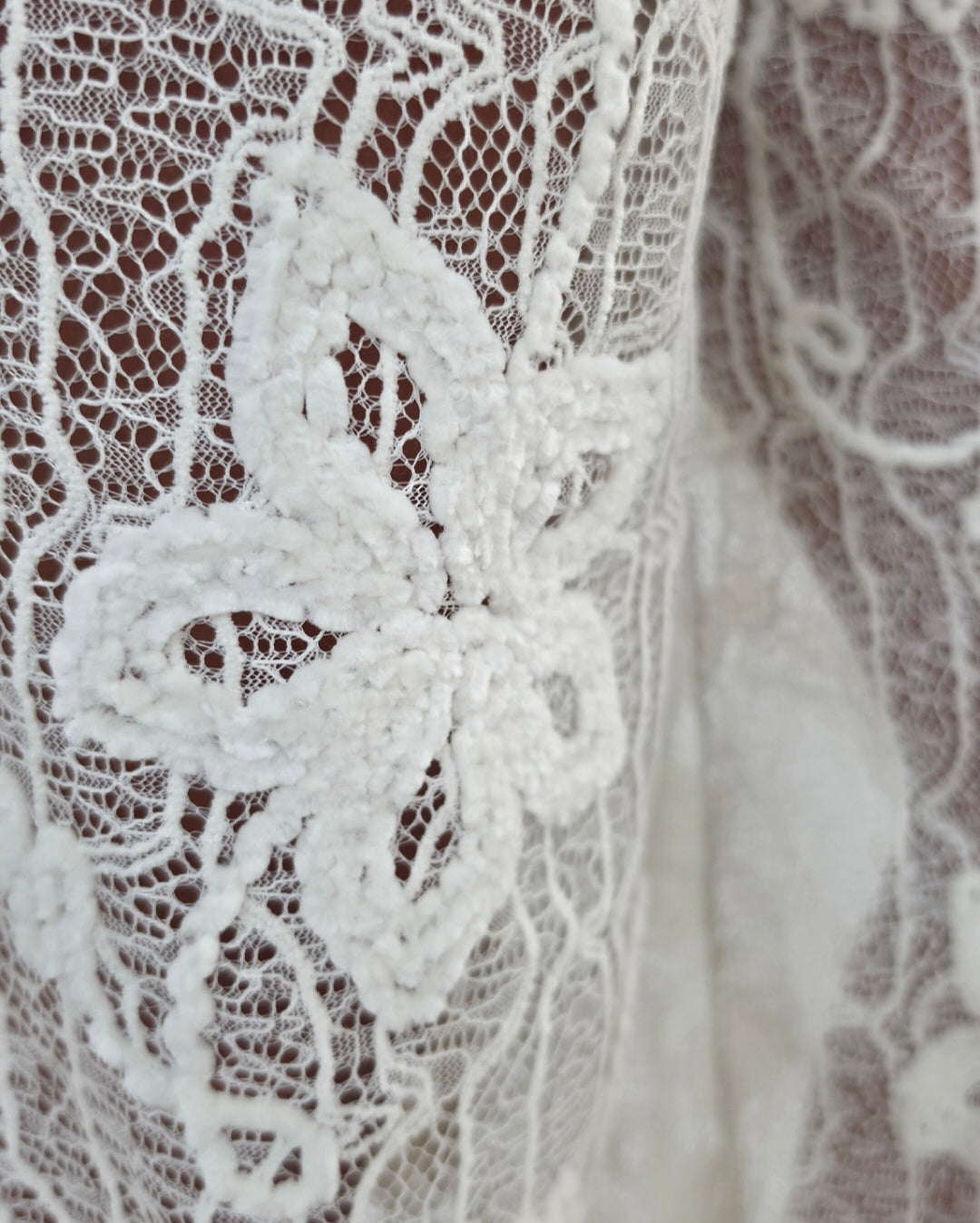 Pantaloni palazzo in tulle pizzo velluto - bianco in paleTTe. abbigliamento