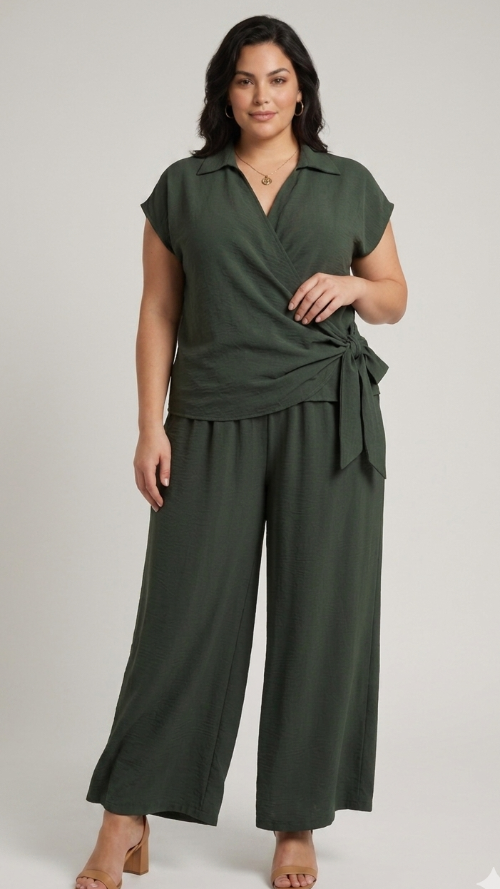 PANTALONE PALAZZO– Vestibilità Comfort in paleTTe. abbigliamento