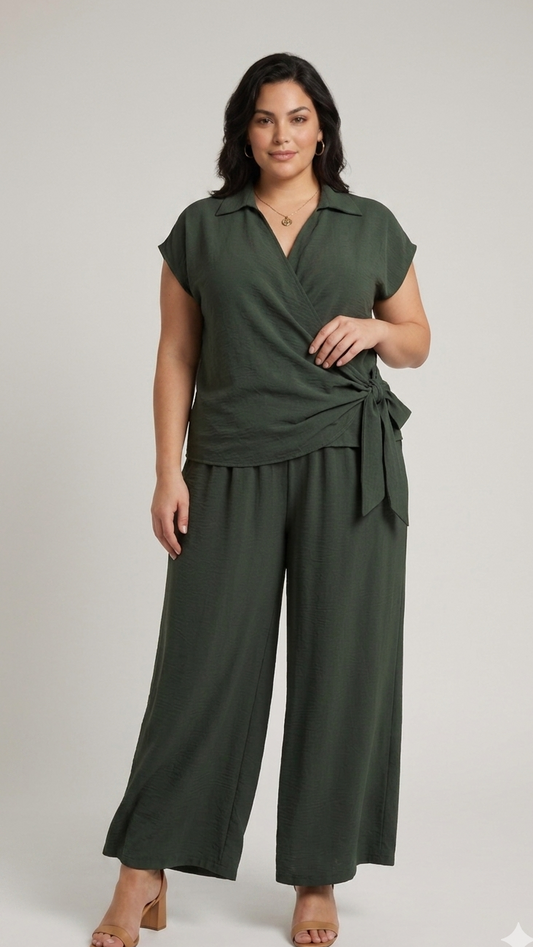 BLUSA A PORTAFOGLIO – Vestibilità Comfort in paleTTe. abbigliamento