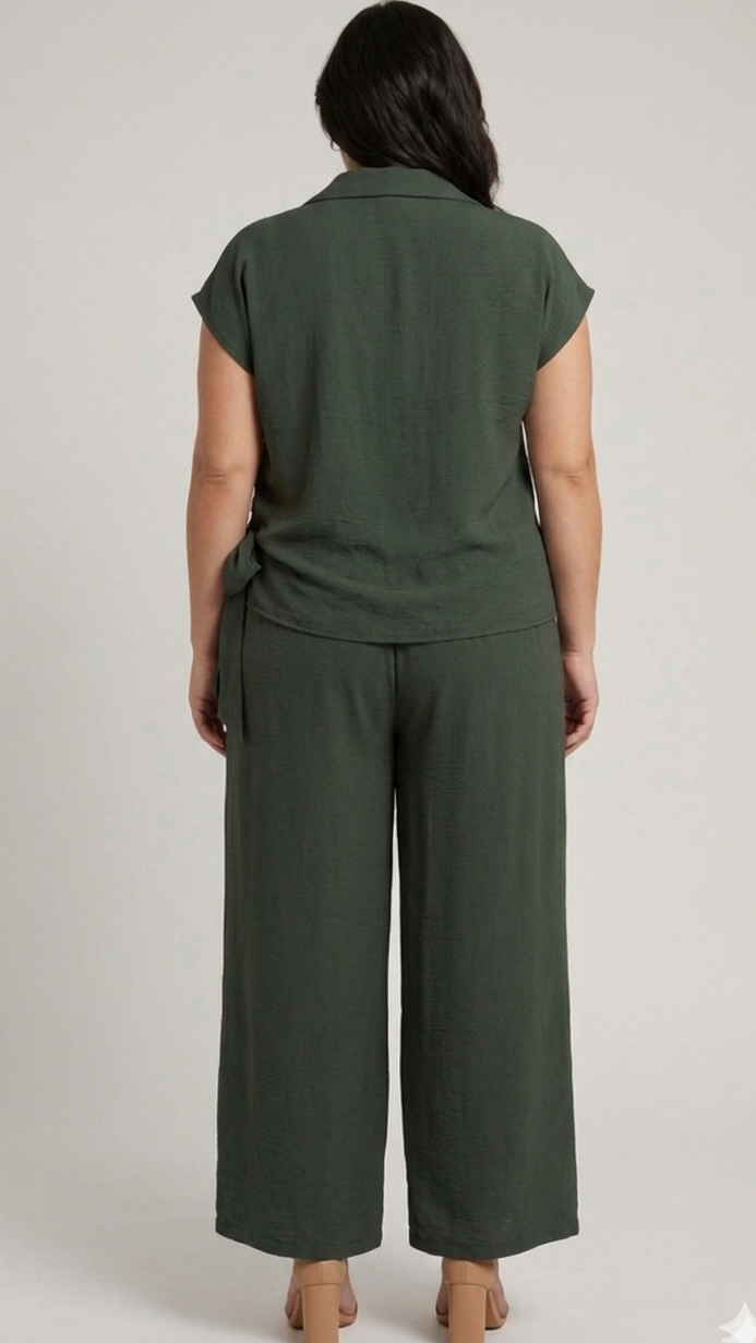 PANTALONE PALAZZO– Vestibilità Comfort in paleTTe. abbigliamento