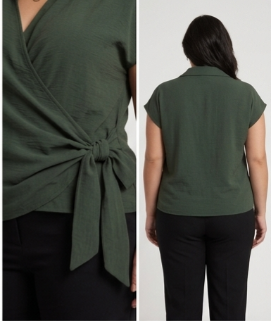 BLUSA A PORTAFOGLIO – Vestibilità Comfort in paleTTe. abbigliamento